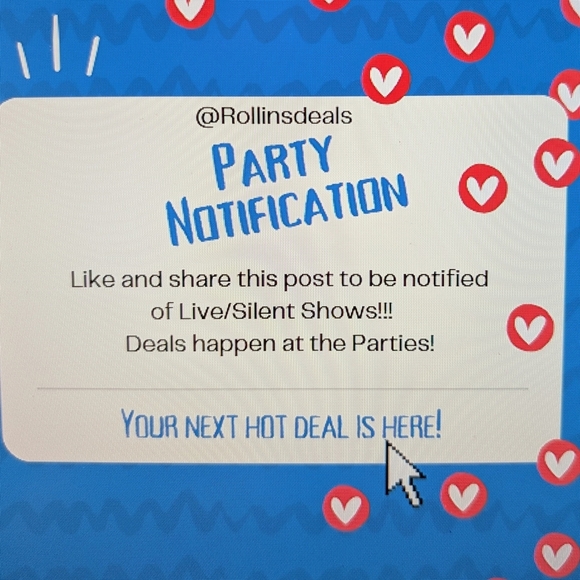Party Notification Sign by - Blue and Red - Picture 1 of 1